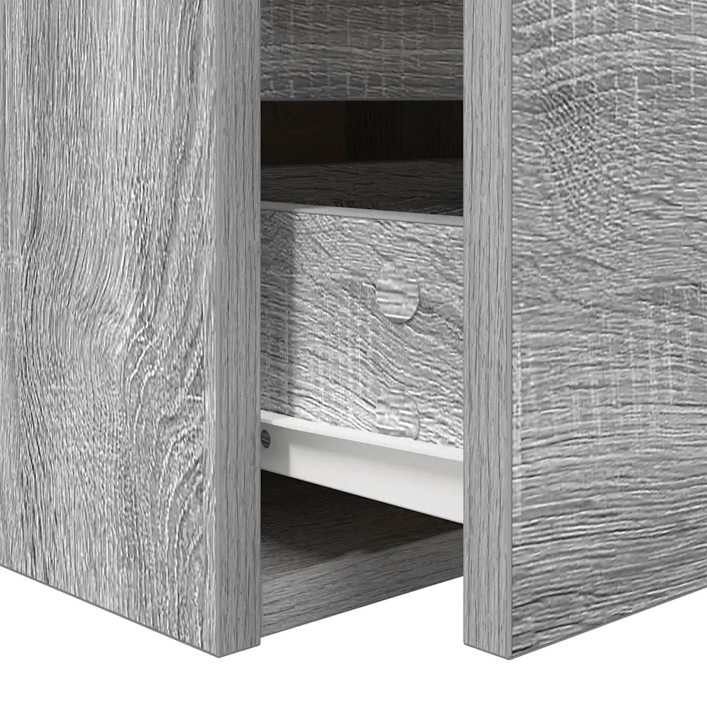 Comodino a Muro Grigio Sonoma 38x34x40 cm 861257