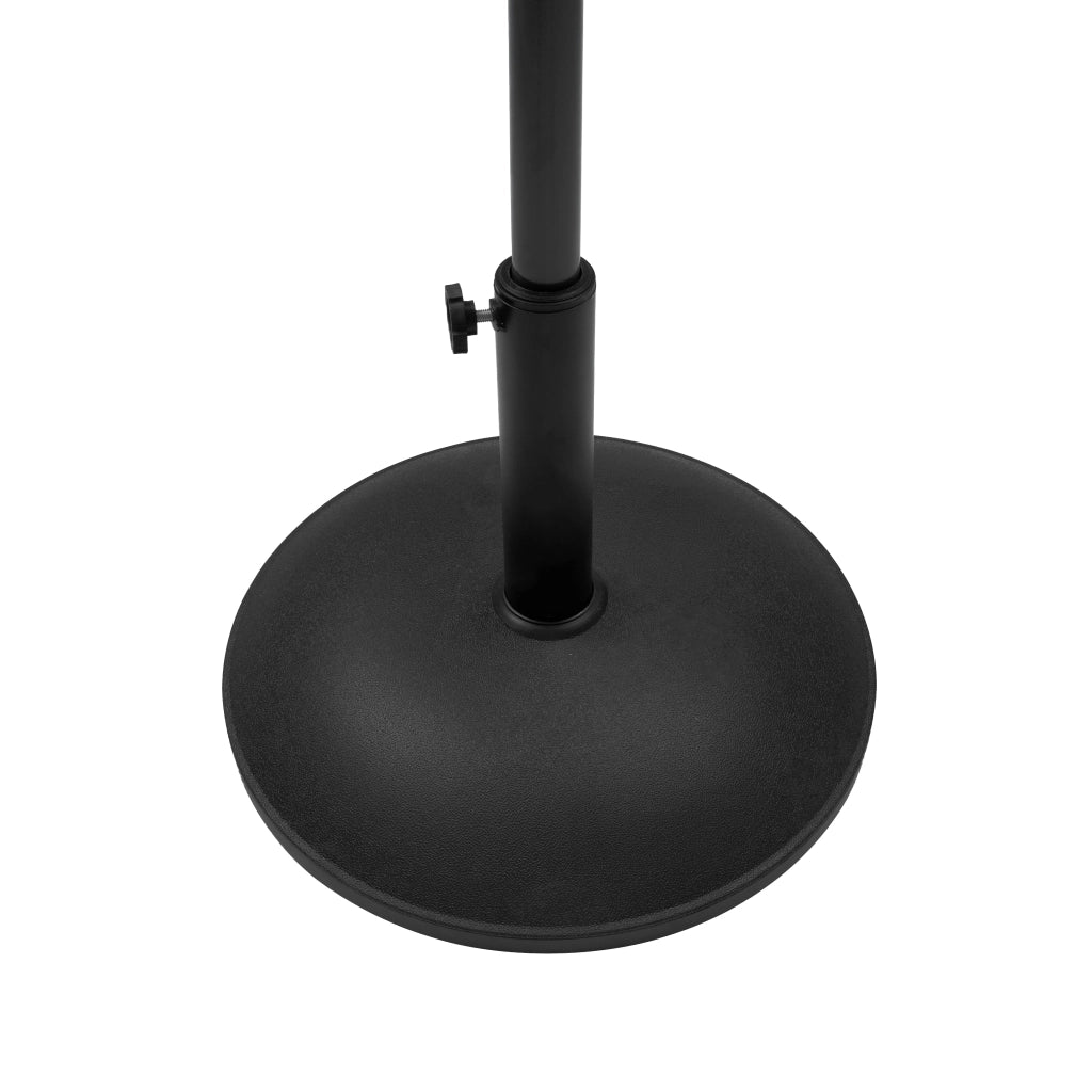 Base Ombrellone Inclinabile 16kg in Cemento Nero Rotonda da Giardino