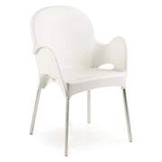 Vashti, Sedia da Esterno una Sedia Made in Italy, Bianco