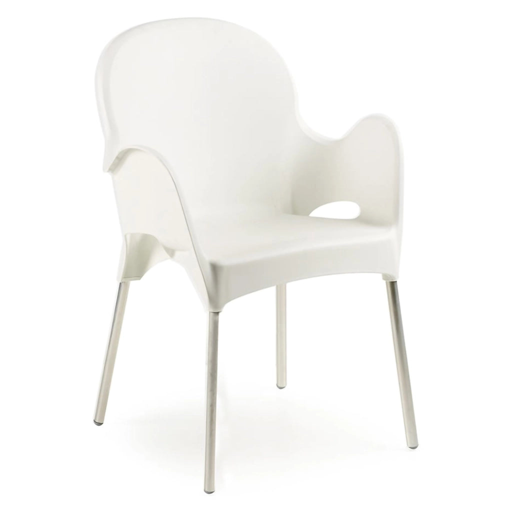 Vashti, Sedia da Esterno una Sedia Made in Italy, Bianco