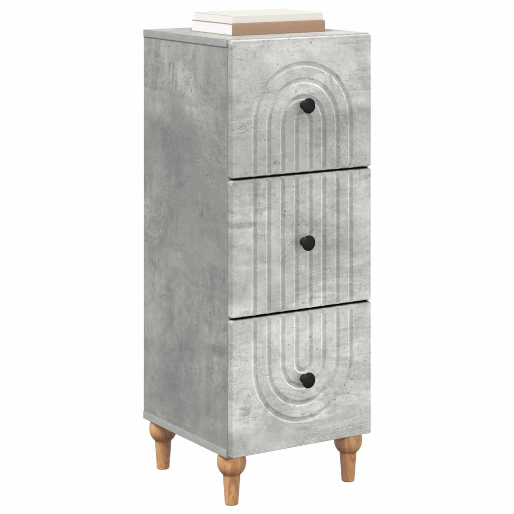 Mobile con Cassetti Grigio Cemento 33 x 34,5 x 90 cm