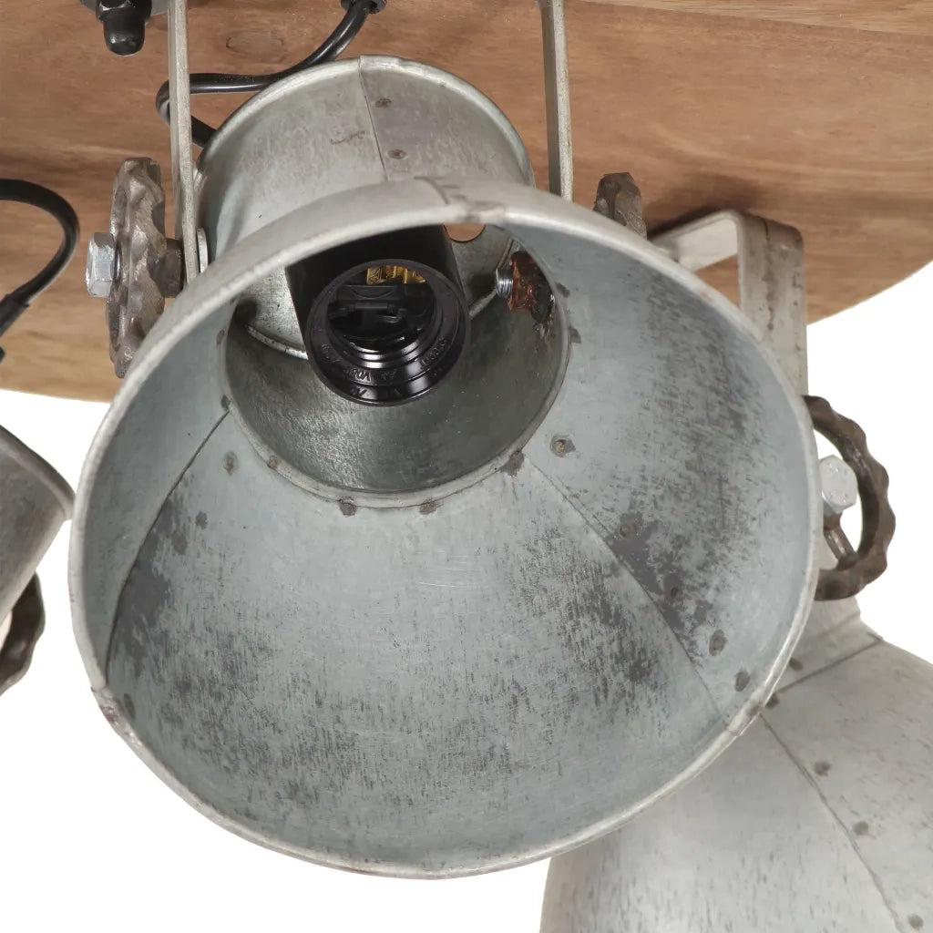 Lampada a Sospensione Industriale 25 W Argento 42x27cm E27 320505