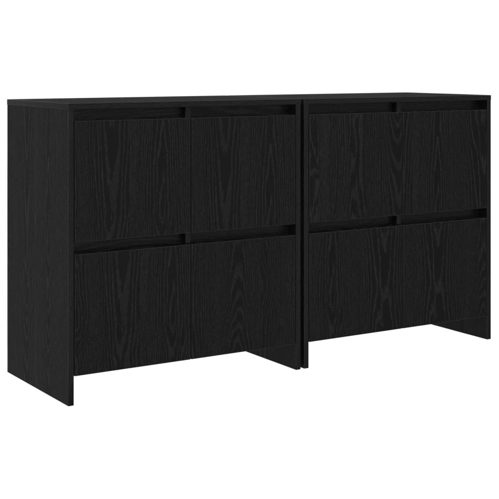 Sideboards 2 pz Rovere nero 70 x 41 x 75 cm 3393514