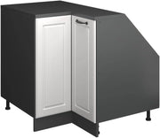 Mobile sottotetto Mobile angolare Rion, Bianco casa di campagna, 75.6 x 81.6 cm con 1 porta, carcassa dell’armadio profondità 60 cm, adatto per il salvaspazio sotto tetti spioventi