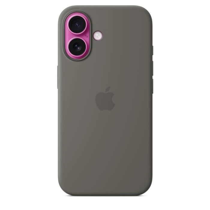 APPLE iPhone 16 - Custodia in silicone con MagSafe - Grigio pietra