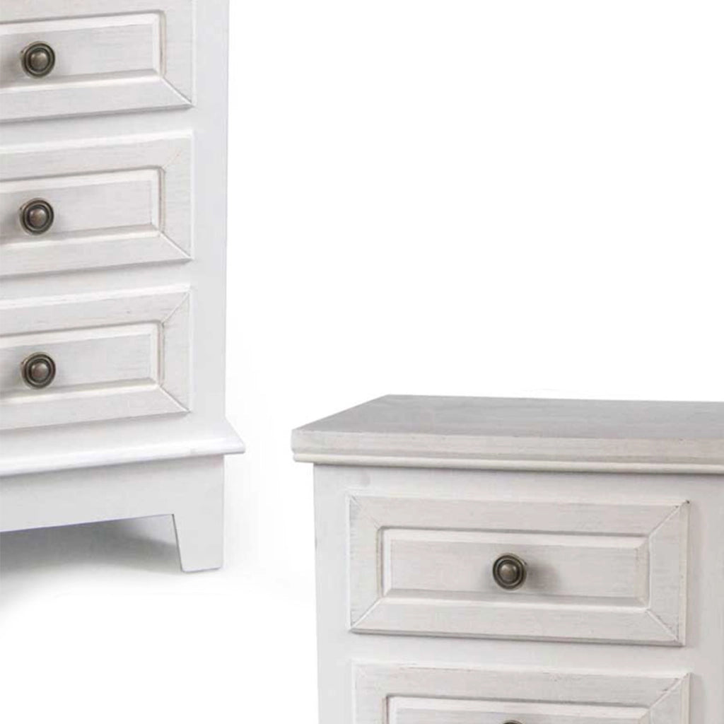PERLA CASSETTIERA A 6 CASSETTI 40 X 30 X 109 CM COLORE BIANCO