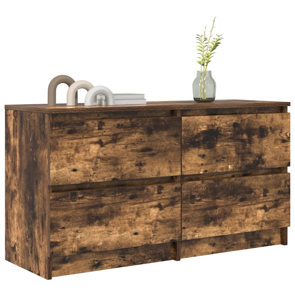 Mobile TV Rovere Fumo 100x35x54 cm in Legno Multistrato 861800