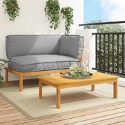 Set di divani con cuscino 2 pcs Grigio Legno di Acacia Massello 3418177