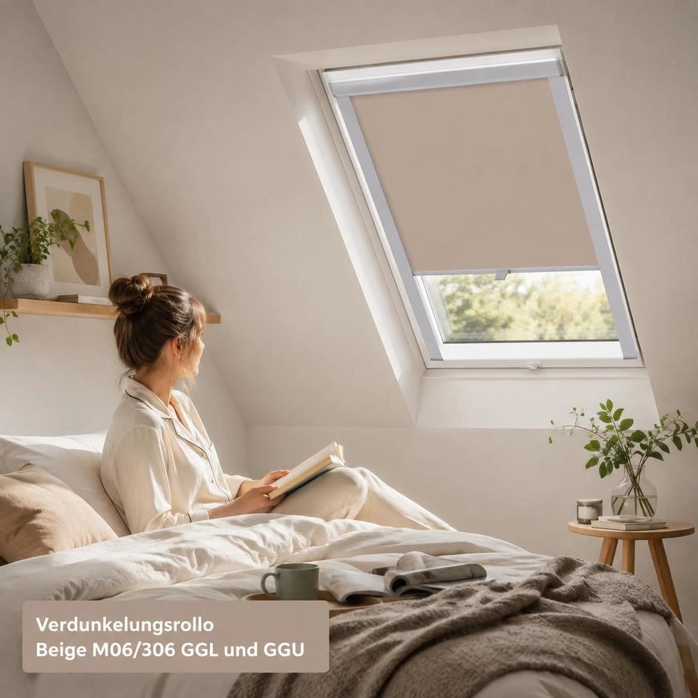 Blackout Roller Blind Beige M06/306