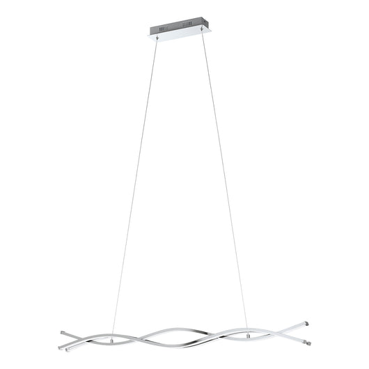 Lampadario A Sospensione Moderno Lasana 2 Acciaio Cromo 1 Luce Led 35W 5300Lm