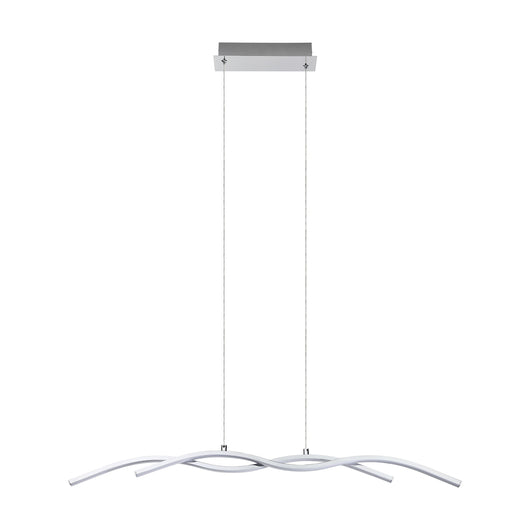 Lampadario A Sospensione Moderno Lasana 2 Acciaio Cromo 1 Luce Led 19W 2600Lm