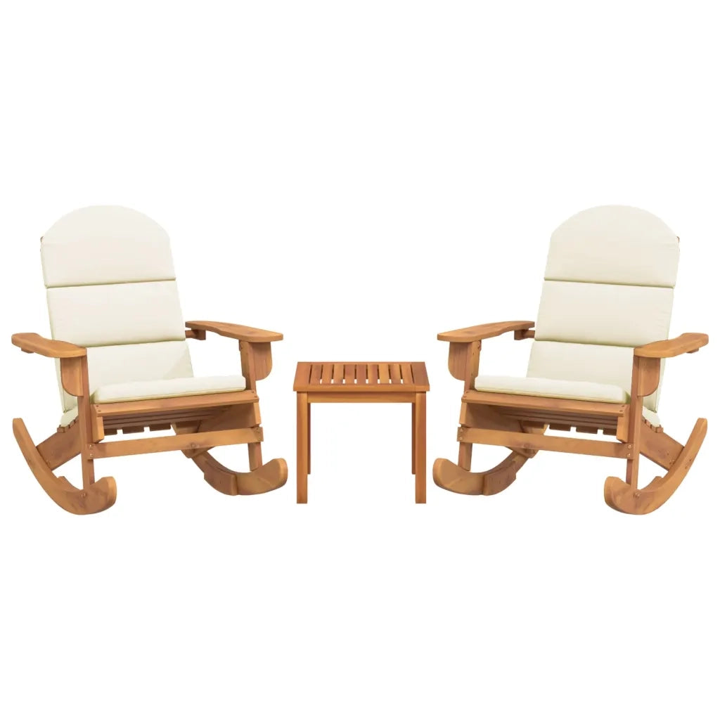Set Salotto da Giardino Adirondack 3pz Legno Massello di Acacia 3152128