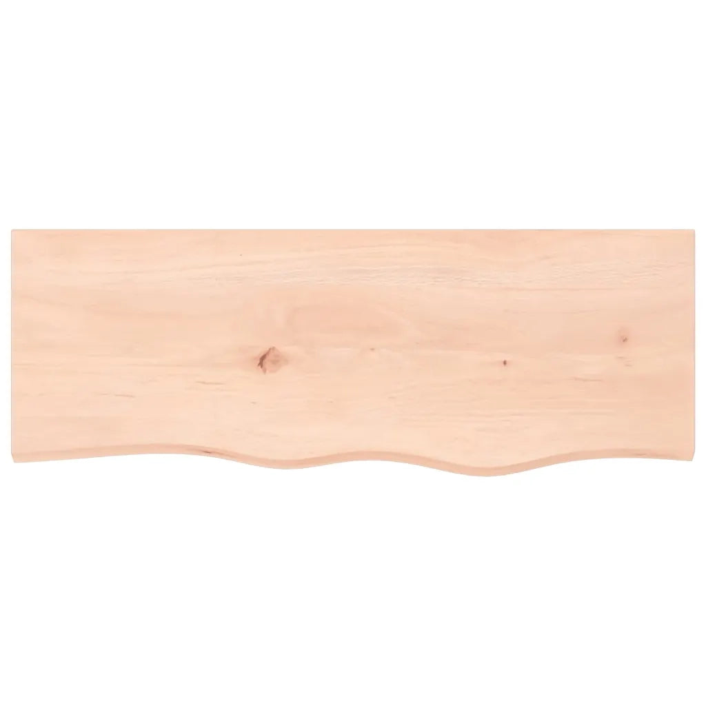 Piano Bagno 80x30x2 cm in Legno Massello Non Trattato