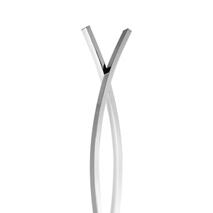 Piantana Moderna Lasana 2 Acciaio Cromo Luce Led Integrato 36W