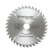 Disco circolare in widia per legno 180 × 30 mm, 36 denti, velocità massima 8.200 rpm Breckner Germany