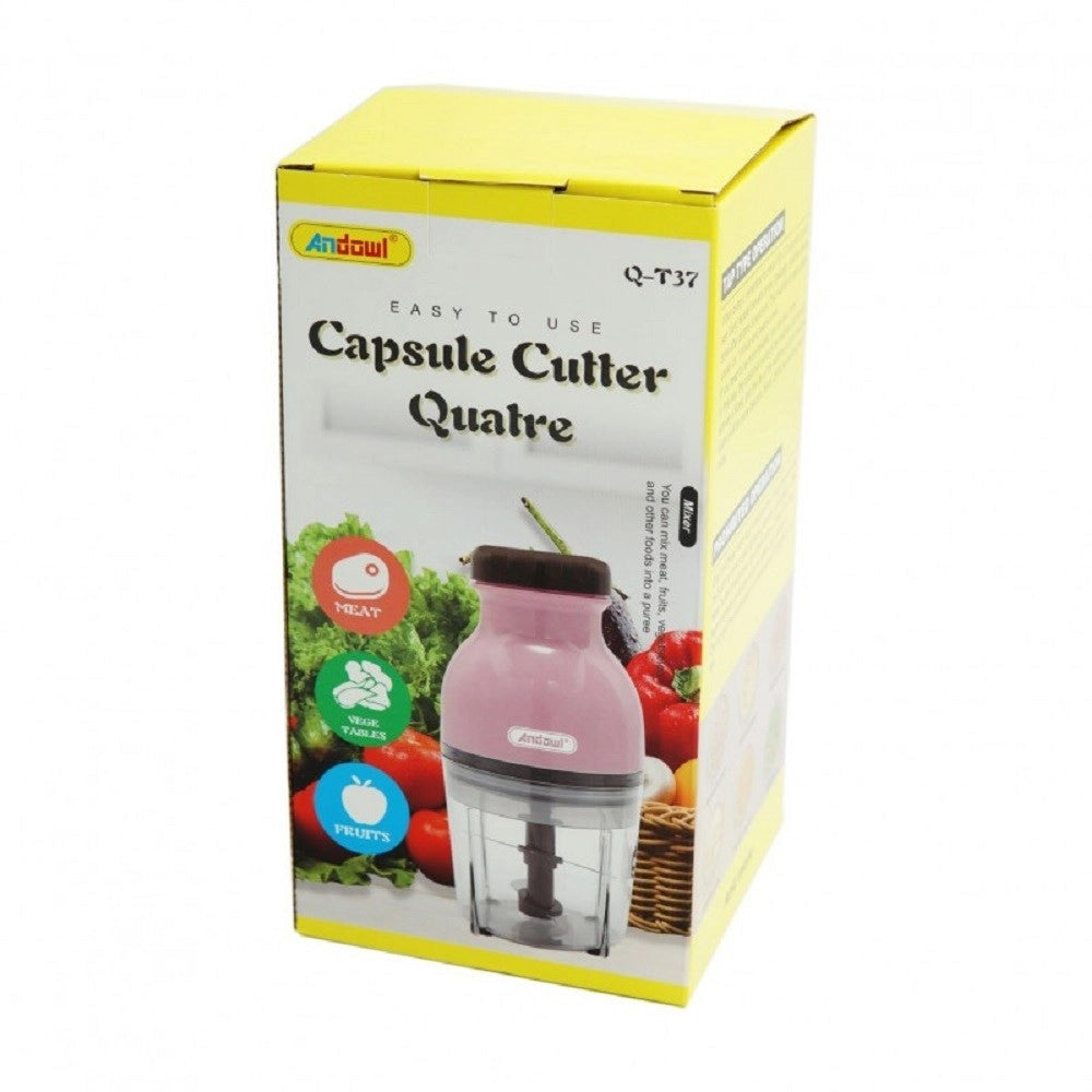 Trade Shop - Multi Cutter Tritatutto Multifunzionale 200 Watt Con Contenitore Da 300 Ml Q-t37 -