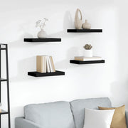 Scaffali a Parete 4 pz Neri 40x23x3,8 cm in MDF cod mxl 66739