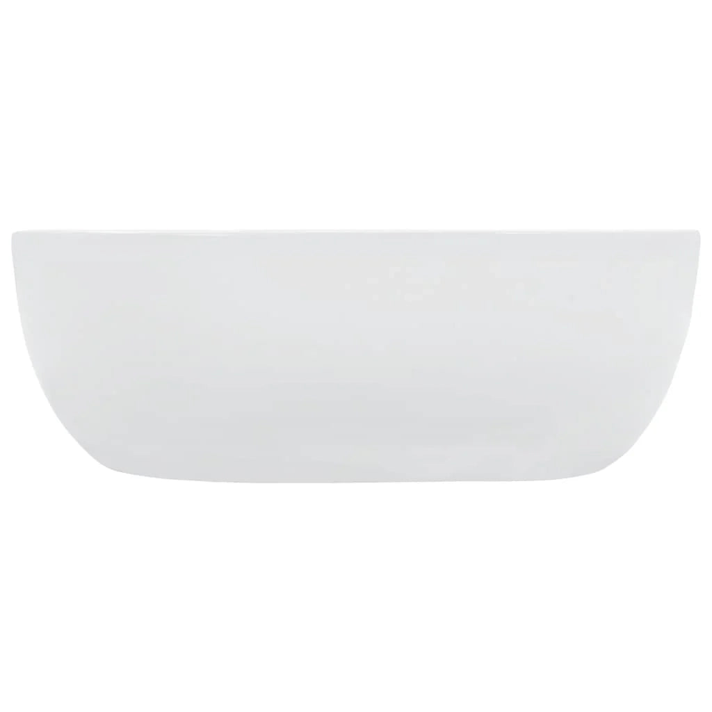 Lavabo da appoggio per l'interno del bagno bagno di servizio cabina WC 42,5 x 42,5 cm ceramica bianca 02_0002626