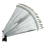 SCOPA GIARDINO A VENTAGLIO ACCIAIO ZINCATO cm 29/48x43