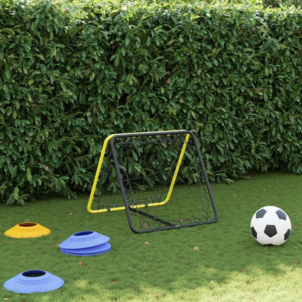 Rimbalzatore Calcio Doppio Lato Regolabile Giallo Nero Acciaiocod mxl 116561
