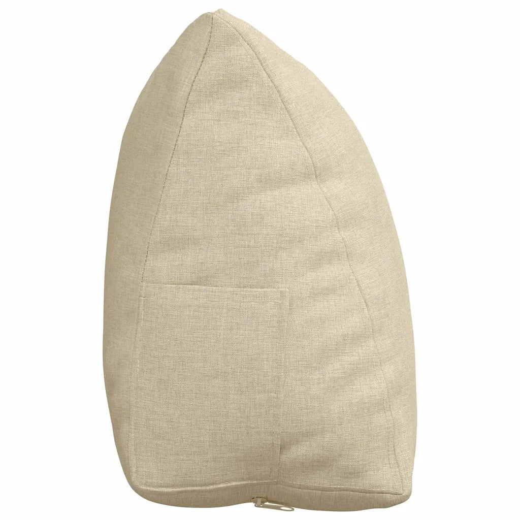 Cuscino per Schiena Crema 45 x 20 x 35 cm Tessuto 42015009