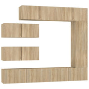 Set di Mobili Porta TV 7 pz | Armadietto TV | Mobile Porta TV Rovere Sonoma in Legno Multistrato