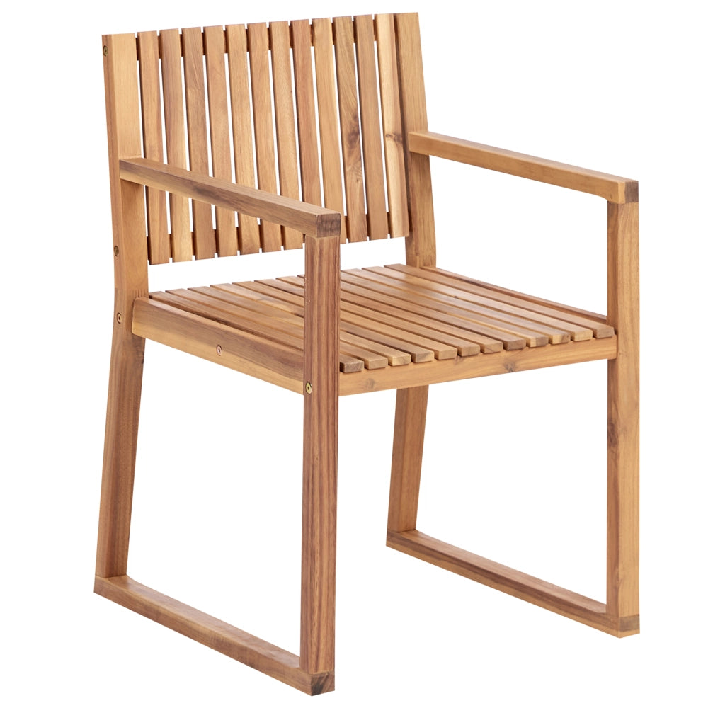 Set da pranzo rustico da 8 posti in legno d'acacia certificato tavolo e sedie con carrello resistente agli agenti atmosferici
