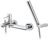 Miscelatore esterno vasca con flessibile cm.150 e doccia duplex, serie suvi di daniel rubinetterie