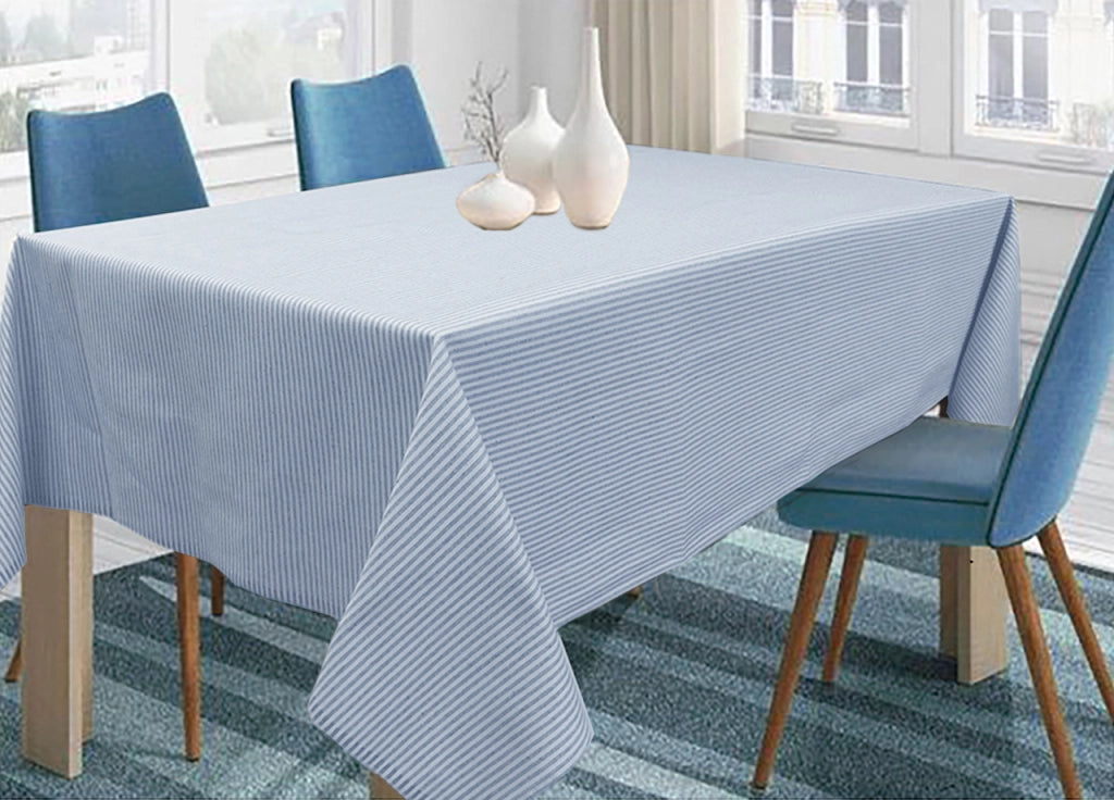 Tovaglia Per Salotto Cucina In Miros Misto Cotone Made In Italy Millerighe RP - 140X360 - Azzurro
