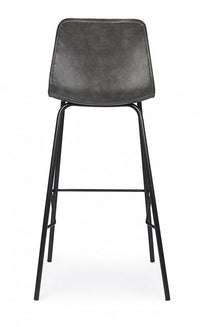 Set 2 Sgabelli Bar 39x44x103,5h cm Kyra Pu Antracite Vintage