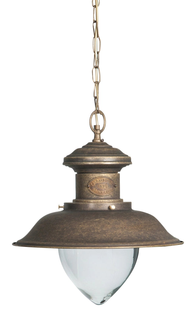 Biscottini Lampadario style Vecchia Marina in fusione di ottone invecchiato Diam.40X105 cm Made in Italy