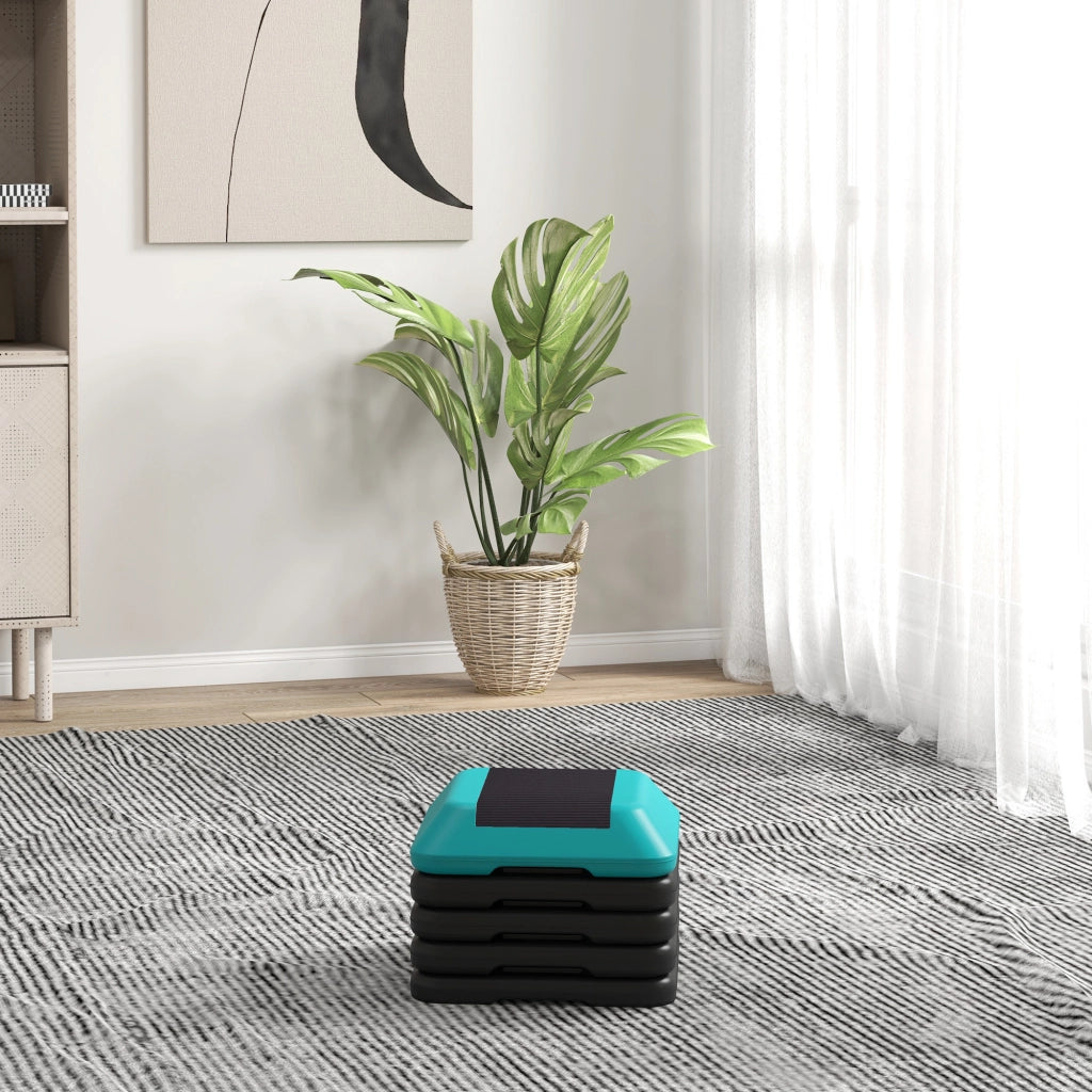 Step Fitness Stepper Antiscivolo con Altezza Regolabile ¨C zephmum ¨C Blu, 10-30 cm, 150 kg