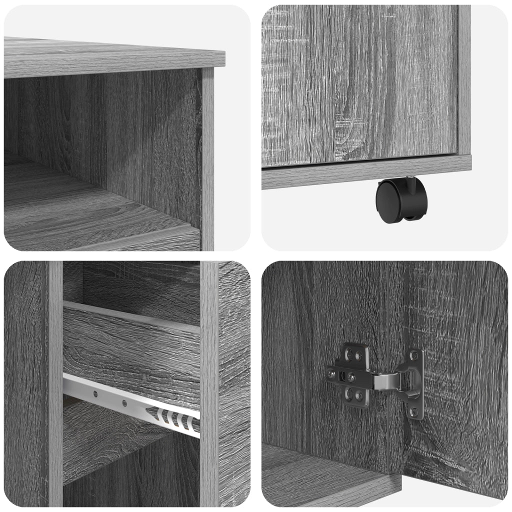 Scrivania Grigia per Computer Grigio Sonoma Legno Ingegnerizzato