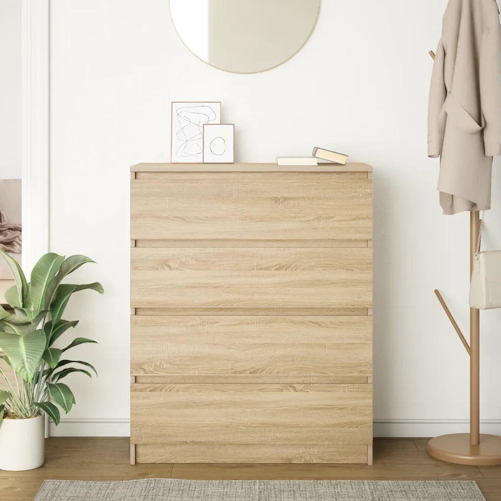 vidaXL Credenza Rovere Sonoma 80x35x99 cm in Legno Multistrato