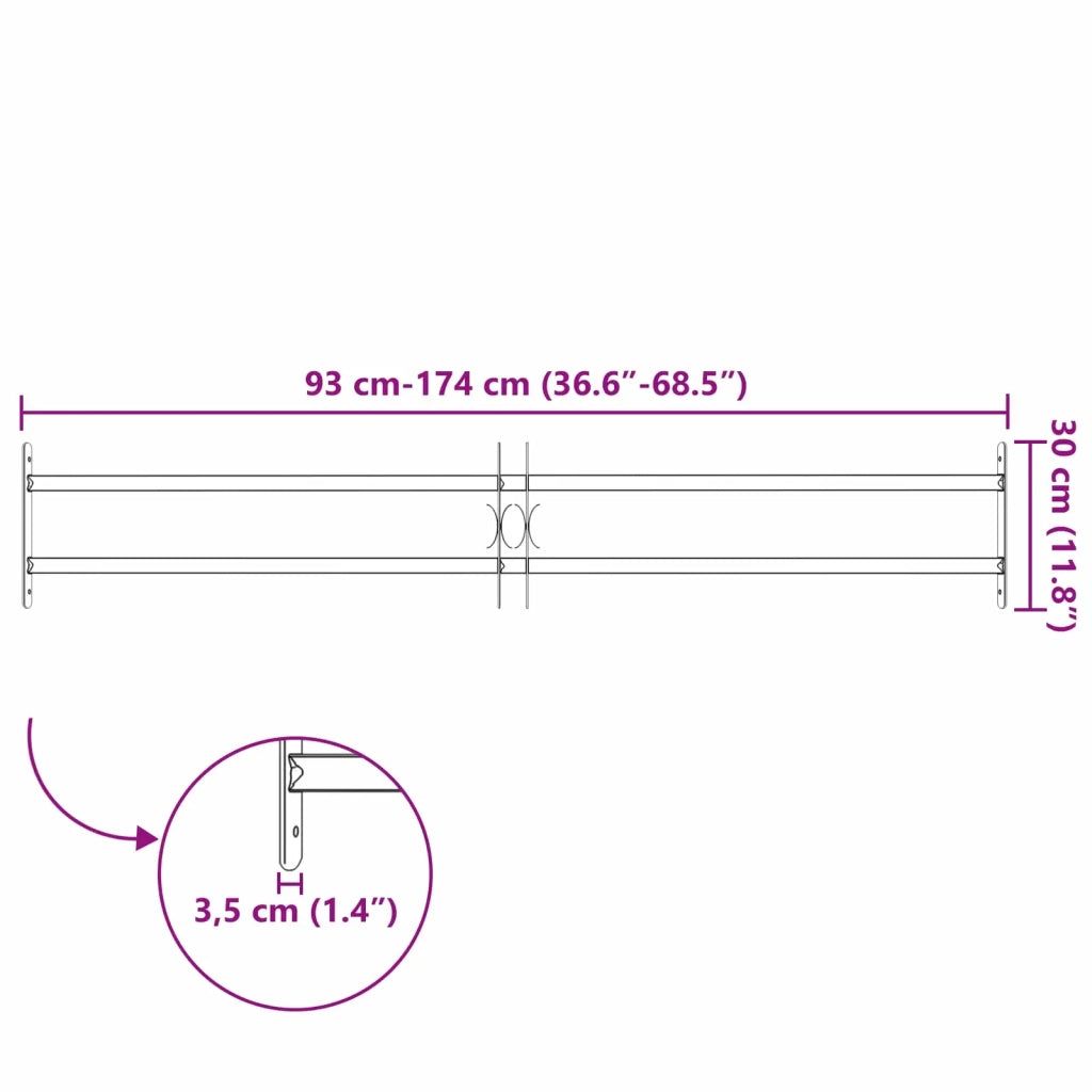 Griglia di Sicurezza per Finestre con 2 Traverse 93-174 cm