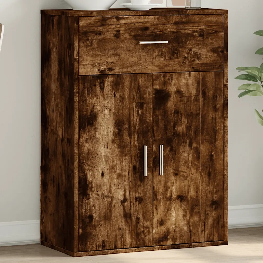 Credenza-Buffet-Armadio da cucina Rovere Fumo 60x30x84 cm in Legno Multistrato