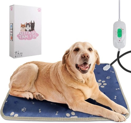 Cuscino per cani XL acqua resistente, rovesciabile, estivo invernale, blu, 75x50cm