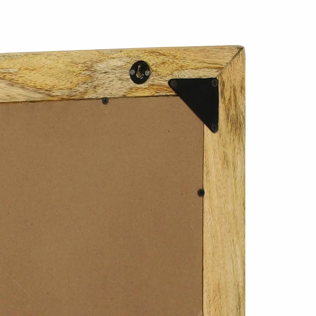 Specchio da bagno Rettangolare Marrone Legno di mango massello 4016736