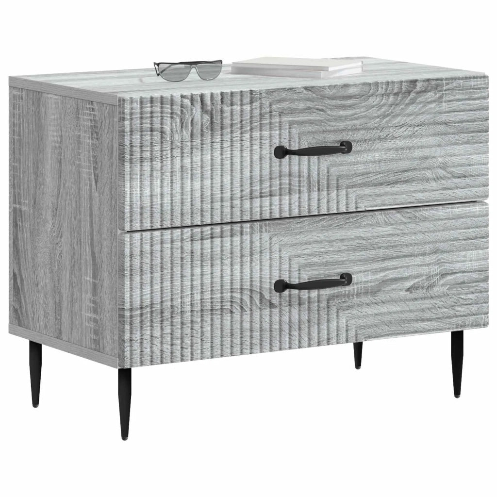Armadio da Notte con cassetto Grigio Sonoma 62 x 34,5 x 47,5 cm 894781