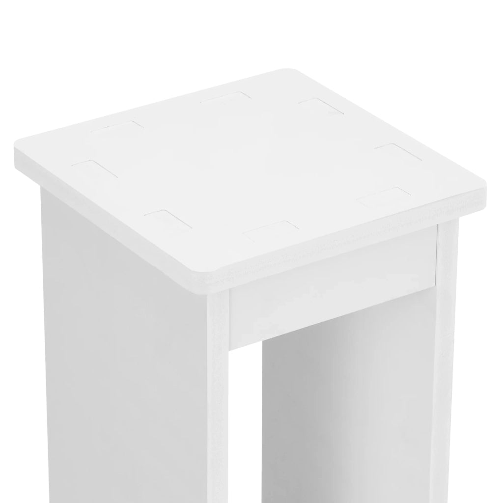 Mobile colonna per mobile bagno con 3 ripiani a giorno in legno composito 80 x 17 x 17 cm bianco 03_0005828
