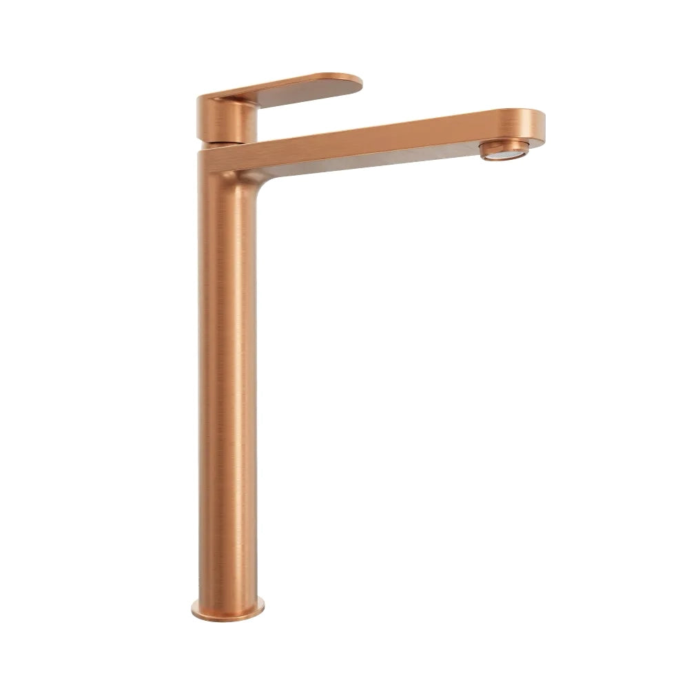 Set miscelatori lavabo alto bidet miscelatore doccia con deviatore rame spazzolato | Margot