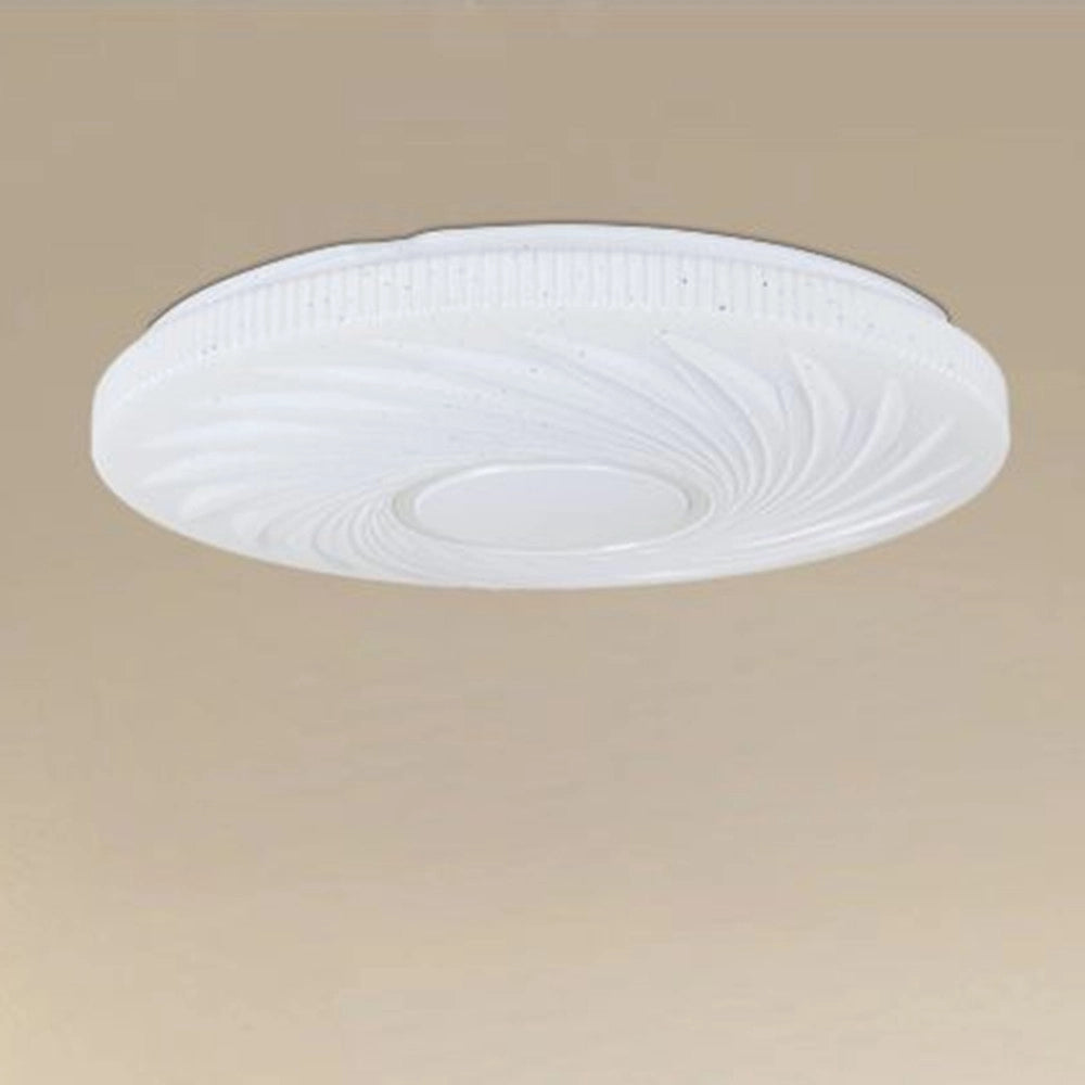 Trade Shop - Plafoniera Led Lampada Da Soffitto Vortice 60 Watt Luce Fredda 6500k Bianco 07656 -