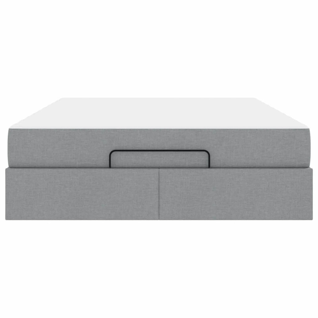 Struttura letto con materasso 2 pcs Grigio chiaro Tessuto
