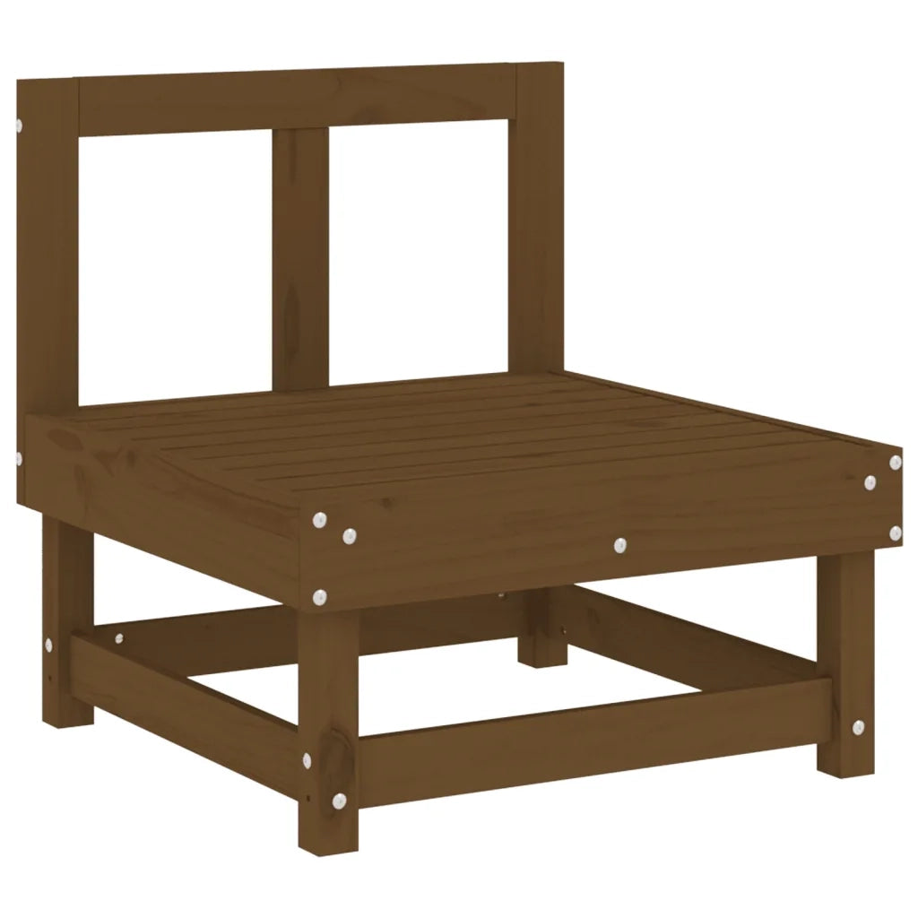 Divano Centrale da Giardino Marrone Ambra Legno Massello Pino 825376
