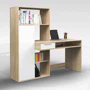 My Brand germanvox scrivania con libreria in rovere sonoma e bianco