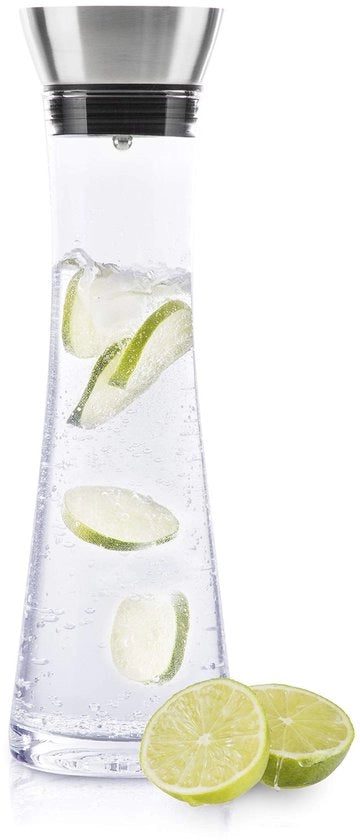 Caraffa in vetro da acqua con coperchio e bottiglia da acqua da 1L