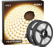 Strisce di LED 5 metri caldo bianco - 12V striscia di luce adesiva flessibile per TV giardino Natale club festa interna esterna