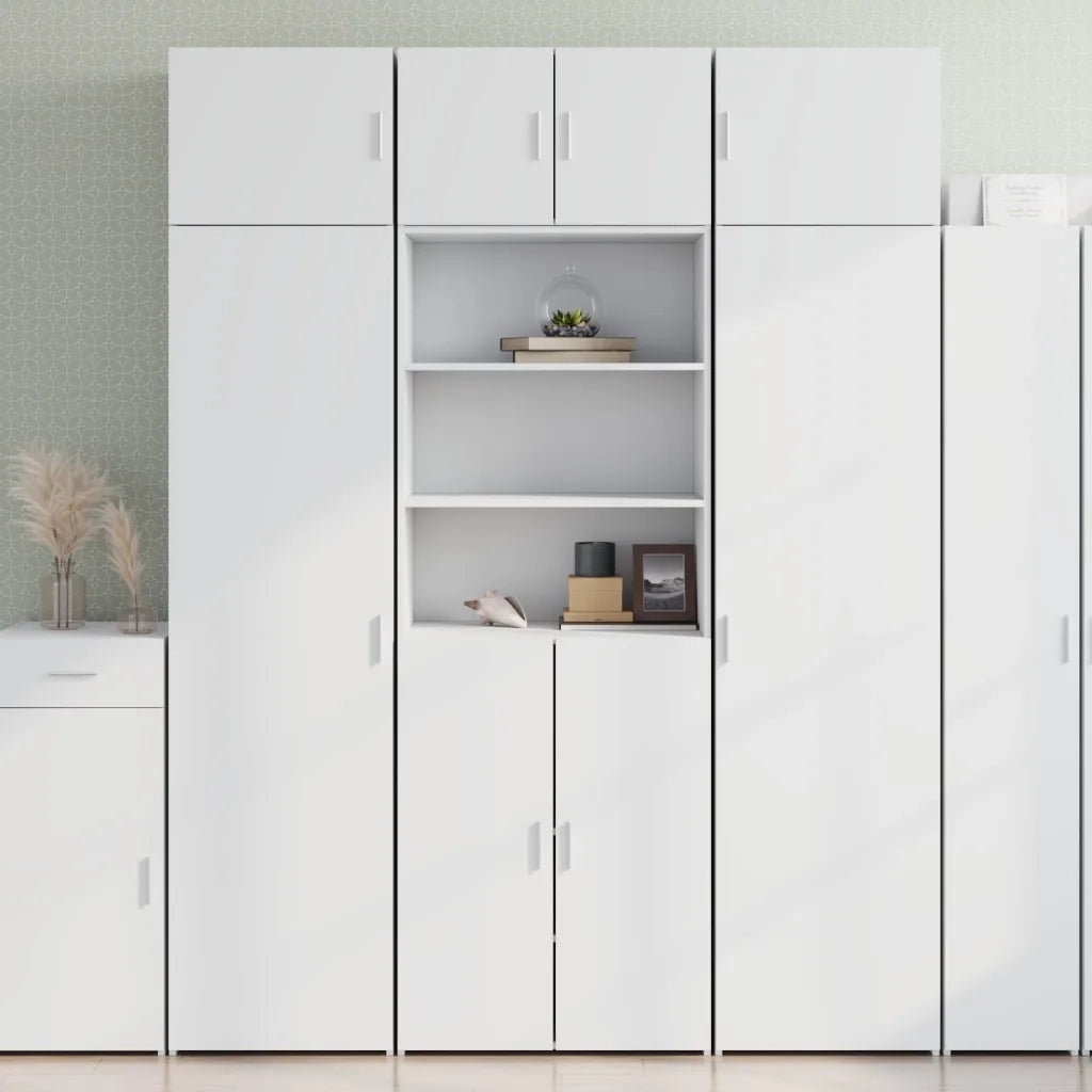 Credenza | Madia | Buffet da pranzo | Armadio da pranzo Bianca 70x42,5x185 cm in Legno Multistrato