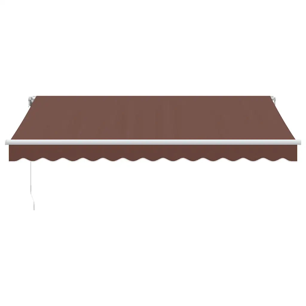 Tenda Retrattile Manuale con LED 350x250 cm Marrone 3215377