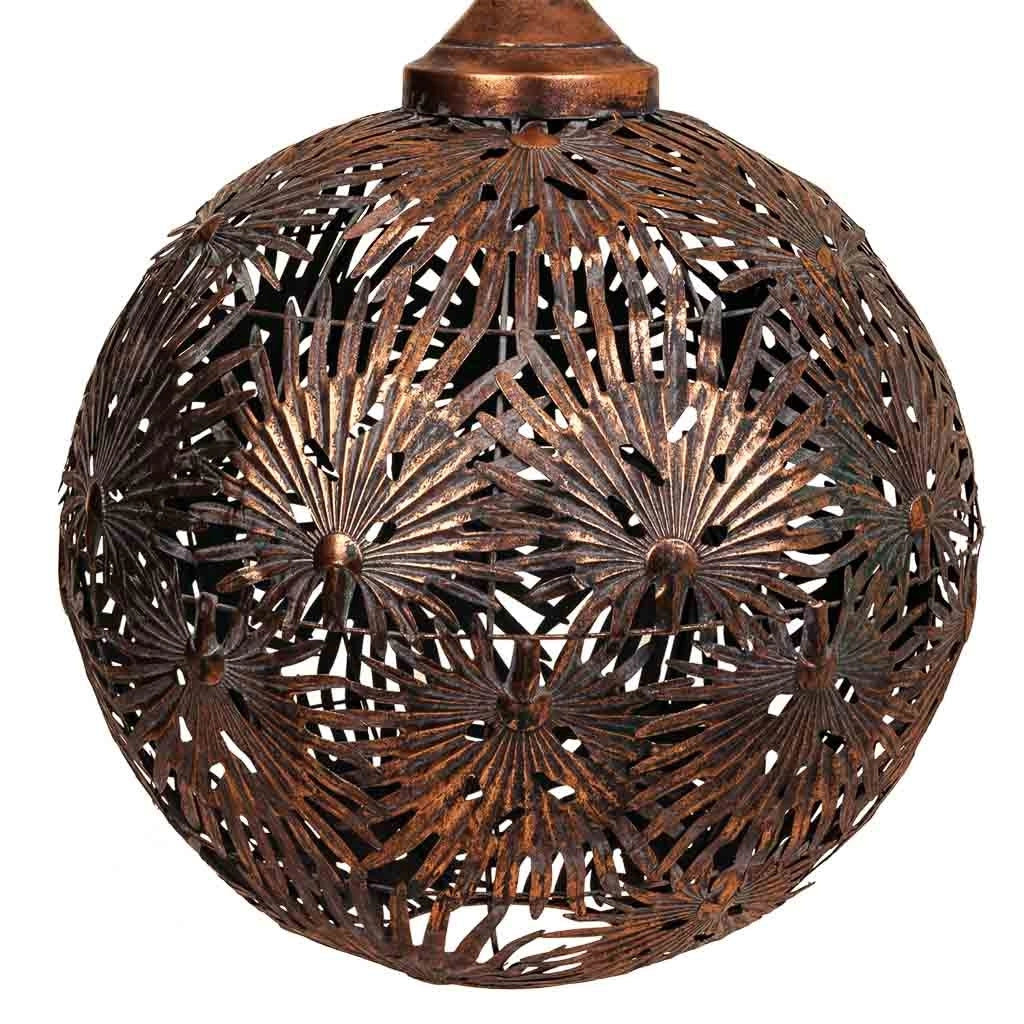 Lampada a sospensione in metallo dorato 50x50x64/133h